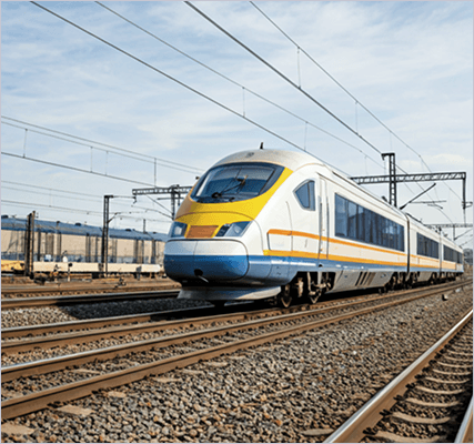 Vue de Angleterre depuis le train Eurostar — ETA UK obligatoire